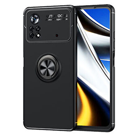 Poco M4 Pro 4G  Kılıf Yüzüklü Sağlam Esnek Ringo Silikon Kapak