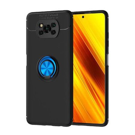 Poco X3  Kılıf Yüzüklü Sağlam Esnek Ringo Silikon Kapak