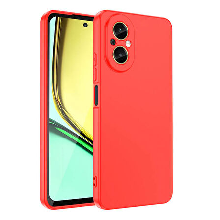 Realme 12 Lite Kılıf Kadife Dolgulu Şık Candy Lansman Silikon Kapak