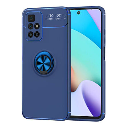 Redmi 10  Kılıf Yüzüklü Sağlam Esnek Ringo Silikon Kapak