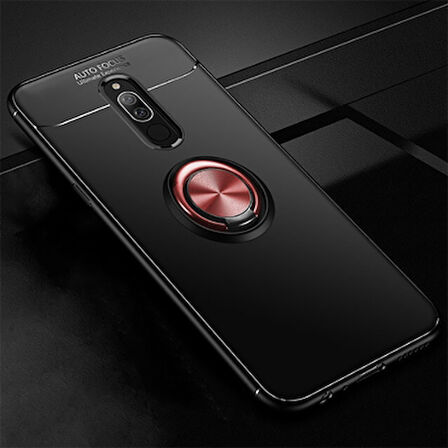 Redmi 8  Kılıf Yüzüklü Sağlam Esnek Ringo Silikon Kapak