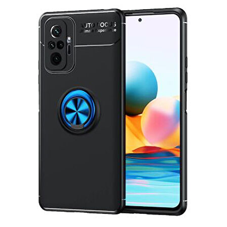 Redmi Note 10 Pro  Kılıf Yüzüklü Sağlam Esnek Ringo Silikon Kapak