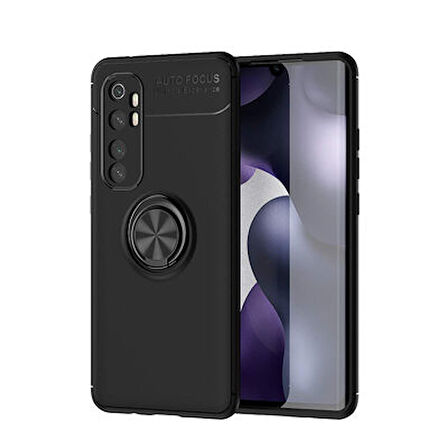 Xiaomi Mi Note 10 Lite  Kılıf Yüzüklü Sağlam Esnek Ringo Silikon Kapak