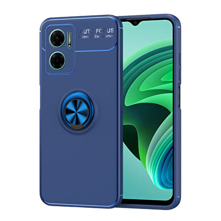 Redmi Note 11E Ultra Koruma Sağlayan Stant Özellikli Yüzüklü Ravel Silikon Kılıf