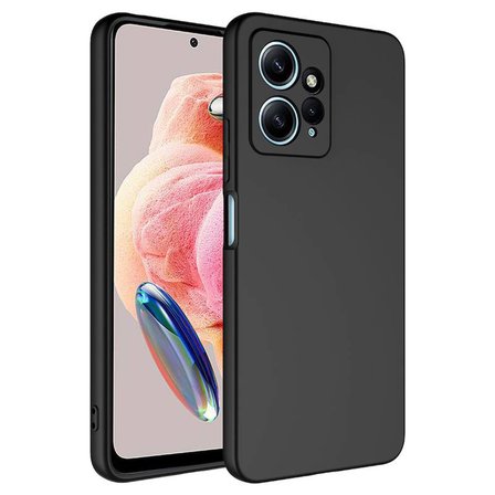 Redmi Note 12 4G Kılıf İçi Telefonu Çizmeyen Kadife Kaplı Dışı Soft Yapılı Esnek Lansman Kapak RYC/Mara