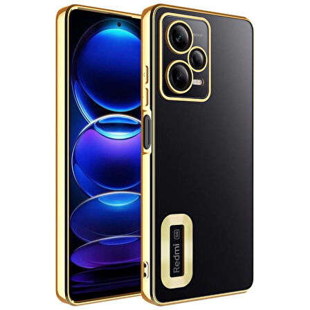 Redmi Note 12 5G Kılıf Kenarları Lazer Renkli ve Logo Detaylı Şık Esnek Premium Silikon Kapak RYC/Omega