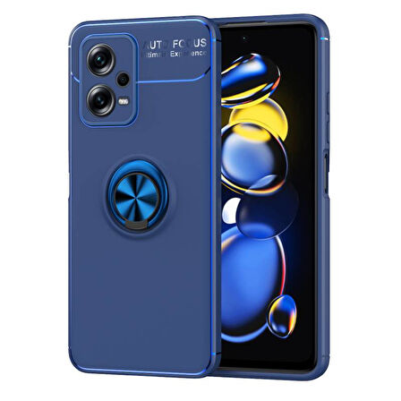 Redmi Note 12 5G  Kılıf Yüzüklü Sağlam Esnek Ringo Silikon Kapak