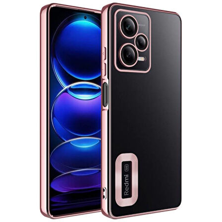 Redmi Note 12 5G Kılıf Kenarları Lazer Renkli ve Logo Detaylı Şık Esnek Premium Silikon Kapak RYC/Omega