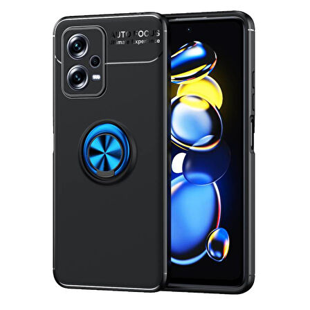 Redmi Note 12 5G  Kılıf Yüzüklü Sağlam Esnek Ringo Silikon Kapak