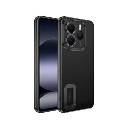 Redmi Note 14 5G Kılıf Kenarları Lazer Renkli ve Logo Detaylı Şık Esnek Premium Silikon Kapak RYC/Omega