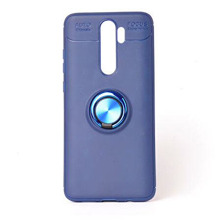 Redmi Note 8 Pro Ultra Koruma Sağlayan Stant Özellikli Yüzüklü Ravel Silikon Kılıf