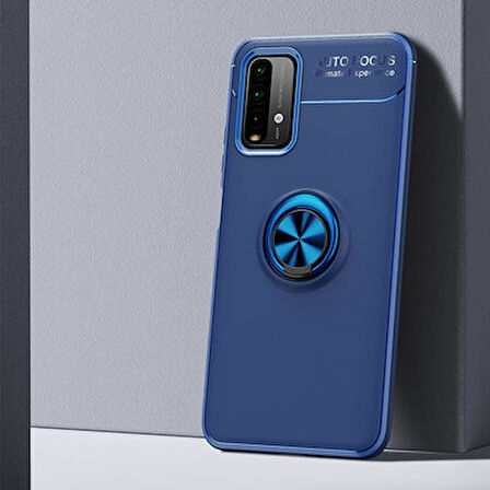 Redmi Note 9 4G  Kılıf Yüzüklü Sağlam Esnek Ringo Silikon Kapak