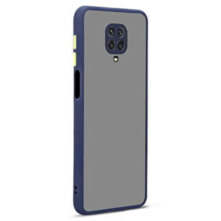 Redmi Note 9 Pro Kılıf Kenarları Renkli Sert Yapılı Şık Silikon Kapak RYC/Hux