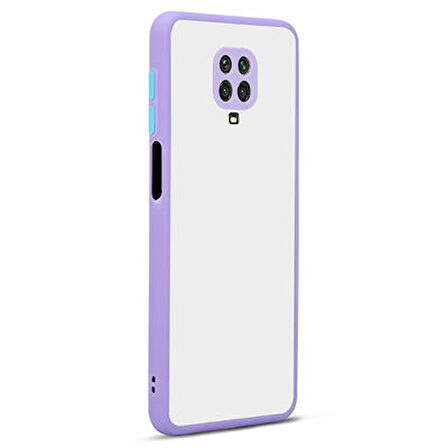 Redmi Note 9 Pro Kılıf Arkası Buğulu Kenarları Renkli Sert Premium Silikon Kapak RCV/Hux