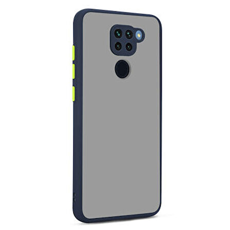 Redmi Note 9 Kılıf Kenarları Renkli Sert Yapılı Şık Silikon Kapak RYC/Hux