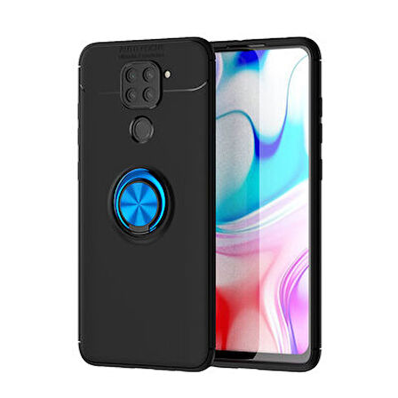 Redmi Note 9  Kılıf Yüzüklü Sağlam Esnek Ringo Silikon Kapak