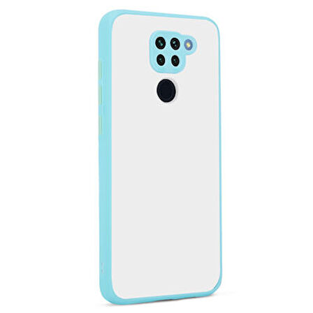 Redmi Note 9 Kılıf Arkası Buğulu Kenarları Renkli Sert Premium Silikon Kapak RCV/Hux
