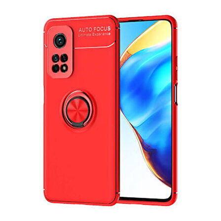 Xiaomi Mi 10T 5G Kılıf Yüzüğü Stant ve Araç Tutucu Olabilen Şık Esnek Premium Silikon Kapak RYC/Ravel