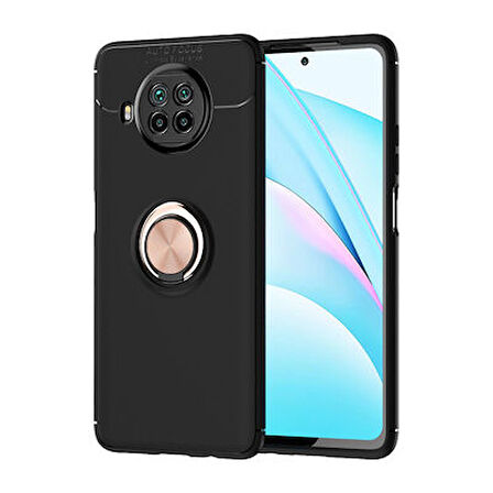 Xiaomi Mi 10T Lite 5G Kılıf Yüzüğü Stant ve Araç Tutucu Olabilen Şık Esnek Premium Silikon Kapak RYC/Ravel