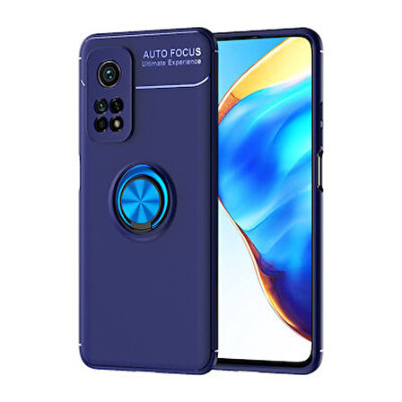 Xiaomi Mi 10T Pro 5G Kılıf Yüzüğü Stant ve Araç Tutucu Olabilen Şık Esnek Premium Silikon Kapak RYC/Ravel