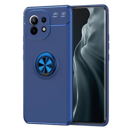 Xiaomi Mi 11 Ultra Koruma Sağlayan Stant Özellikli Yüzüklü Ravel Silikon Kılıf