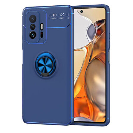 Xiaomi Mi 11T Pro 5G Kılıf Yüzüğü Stant ve Araç Tutucu Olabilen Şık Esnek Premium Silikon Kapak RYC/Ravel