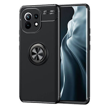 Xiaomi Mi 11  Kılıf Yüzüklü Sağlam Esnek Ringo Silikon Kapak