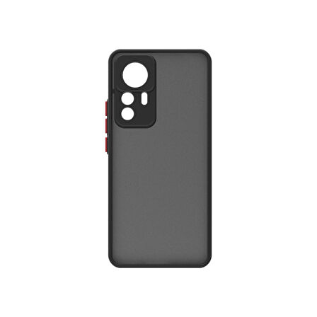 Xiaomi Mi 12T Pro Kılıf Kenarları Renkli Sert Yapılı Şık Silikon Kapak RYC/Hux