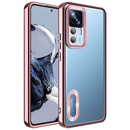 Xiaomi Mi 12T Kılıf Kenarları Lazer Renkli ve Logo Detaylı Şık Esnek Premium Silikon Kapak RYC/Omega