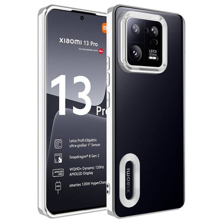 Xiaomi Mi 13 Pro Kılıf Kenarları Lazer Renkli ve Logo Detaylı Şık Esnek Premium Silikon Kapak RYC/Omega
