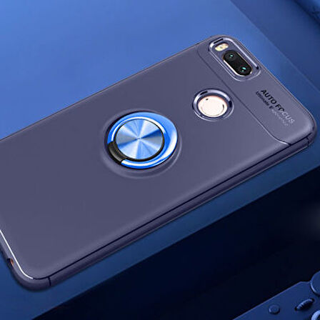 Xiaomi Mi 5X Ultra Koruma Sağlayan Stant Özellikli Yüzüklü Ravel Silikon Kılıf