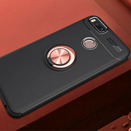 Xiaomi Mi 5X Kılıf Yüzüğü Stant ve Araç Tutucu Olabilen Şık Esnek Premium Silikon Kapak RYC/Ravel