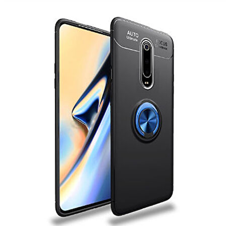 Xiaomi Mi 9T Kılıf Yüzüğü Stant ve Araç Tutucu Olabilen Şık Esnek Premium Silikon Kapak RYC/Ravel