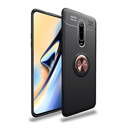 Xiaomi Mi 9T Kılıf Yüzüğü Stant ve Araç Tutucu Olabilen Şık Esnek Premium Silikon Kapak RYC/Ravel