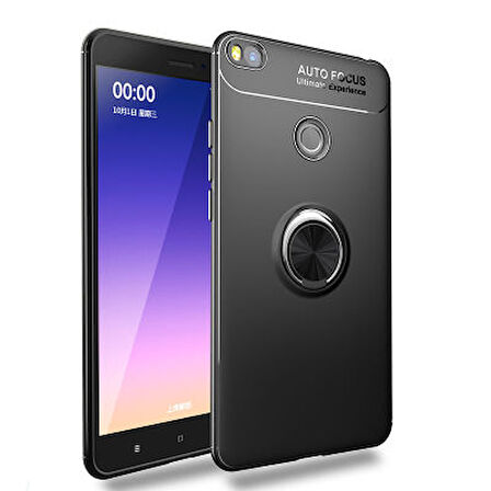 Xiaomi Mi Max 2 Ultra Koruma Sağlayan Stant Özellikli Yüzüklü Ravel Silikon Kılıf