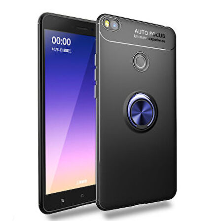 Xiaomi Mi Max 2 Kılıf Yüzüğü Stant ve Araç Tutucu Olabilen Şık Esnek Premium Silikon Kapak RYC/Ravel