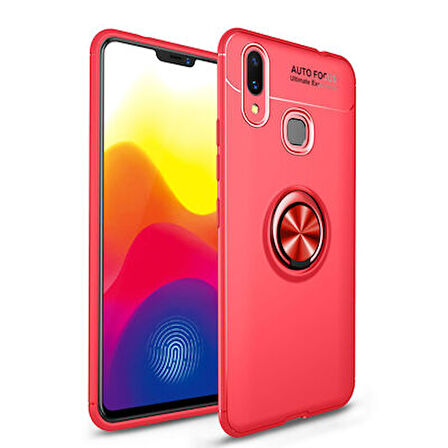 Xiaomi Mi Max 3 Kılıf Yüzüğü Stant ve Araç Tutucu Olabilen Şık Esnek Premium Silikon Kapak RYC/Ravel