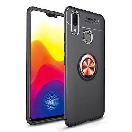 Xiaomi Mi Max 3 Kılıf Yüzüğü Stant ve Araç Tutucu Olabilen Şık Esnek Premium Silikon Kapak RYC/Ravel