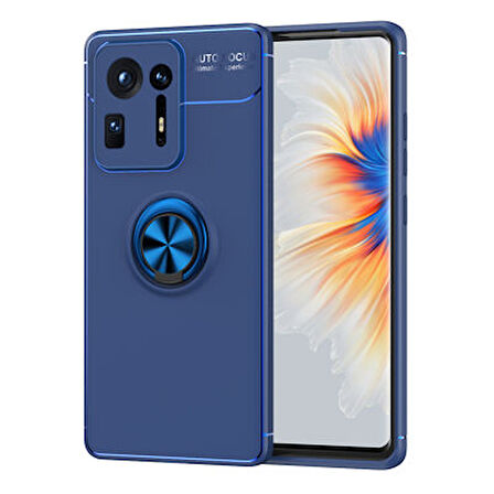 Xiaomi Mi Mix 4 Ultra Koruma Sağlayan Stant Özellikli Yüzüklü Ravel Silikon Kılıf