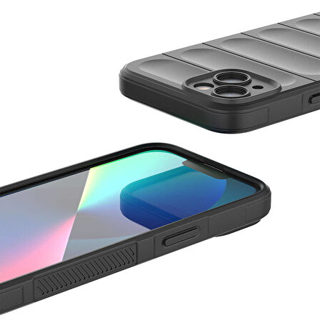 İphone 13 Kılıf Rahat Tutulabilir Yapılı İçi Kadife Kaplamalı Etnik Premium TPU Silikon Kapak