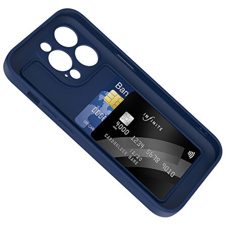iPhone 14 Pro Max Kılıf Kamera Korumalı Ve Gizli Kart Hazneli Vitra Premium Silikon Kapak