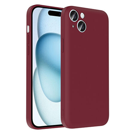 iPhone 15 Plus Kılıf Kamera Korumalı Ve Gizli Kart Hazneli Vitra Premium Silikon Kapak