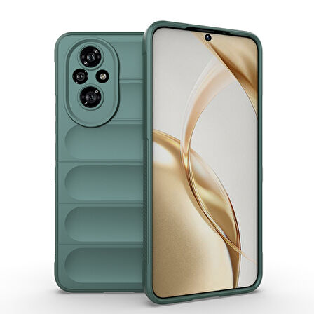 Honor 200 Pro Kılıf İçi Kadife Dolgulu Dalga Tutma Haznelli Premium TPU Silikon Kapak RYC/Etnik