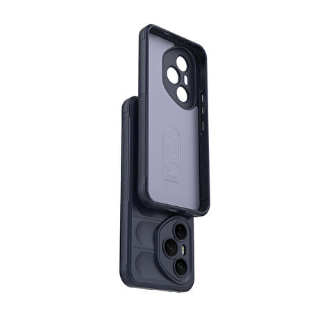 Honor 400 Pro Kılıf İçi Kadife Dolgulu Dalga Tutma Haznelli Premium TPU Silikon Kapak RYC/Etnik