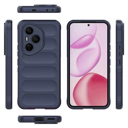 Honor 400 Pro Kılıf İçi Kadife Dolgulu Dalga Tutma Haznelli Premium TPU Silikon Kapak RYC/Etnik