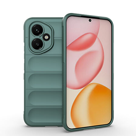 Honor 400 Kılıf İçi Kadife Dolgulu Dalga Tutma Haznelli Premium TPU Silikon Kapak RYC/Etnik