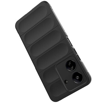 Poco C65 Kılıf Rahat Tutulabilir Yapılı İçi Kadife Kaplamalı Etnik Premium TPU Silikon Kapak