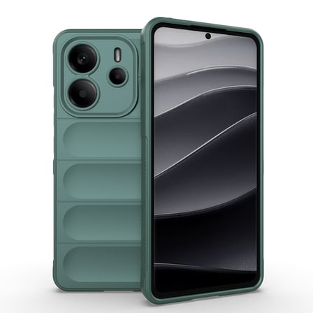 Xiaomi Redmi Note 14 4G Kılıf Rahat Tutulabilir Yapılı İçi Kadife Kaplamalı Etnik Premium TPU Silikon Kapak
