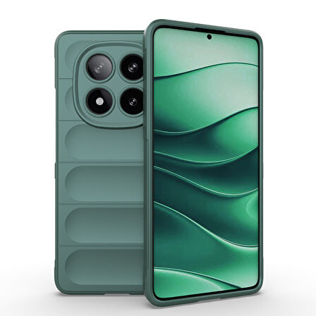 Redmi Note 14 Pro 5G Kılıf İçi Kadife Dolgulu Dalga Tutma Haznelli Premium TPU Silikon Kapak RYC/Etnik