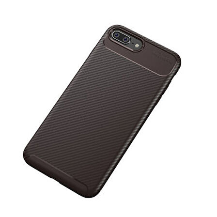 iPhone 8 Plus Kılıf Karbon Desenli Şık Negro Premium Silikon Kapak